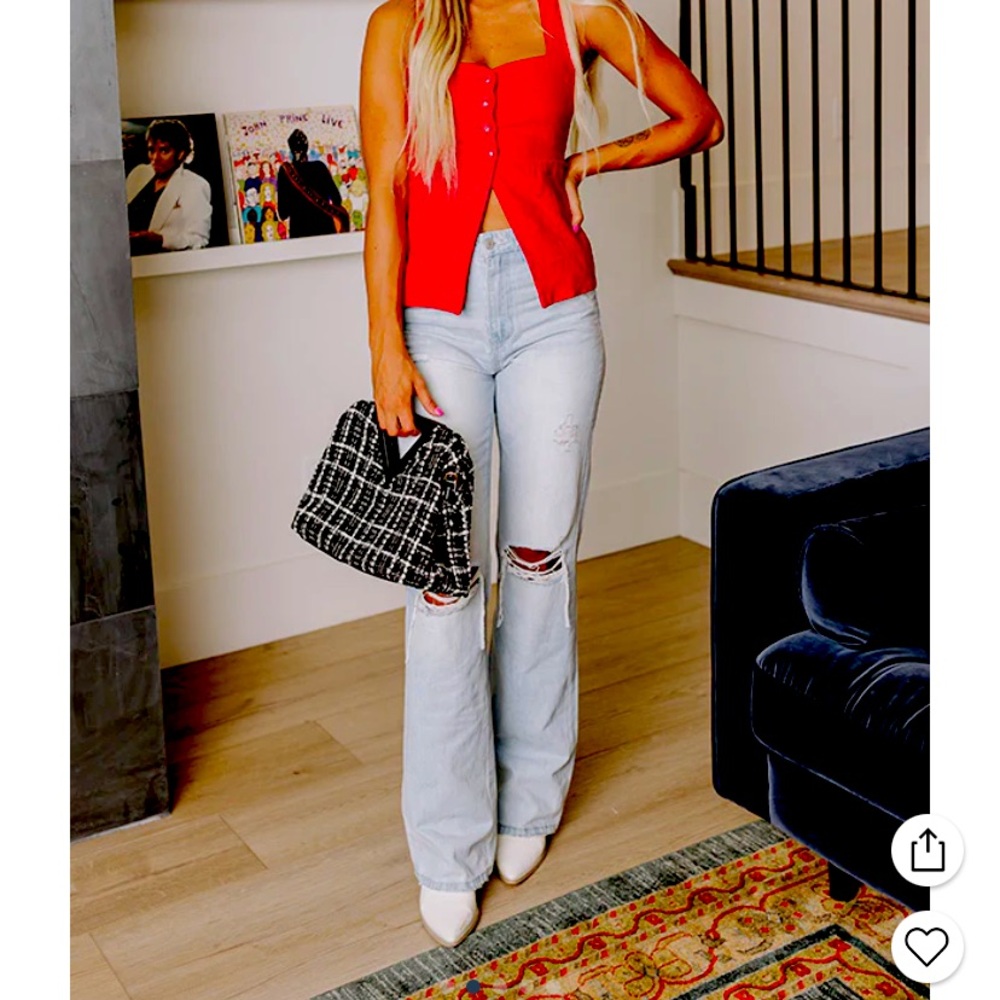 NWT—-Vervet 90’s High Waist Flare Jeans